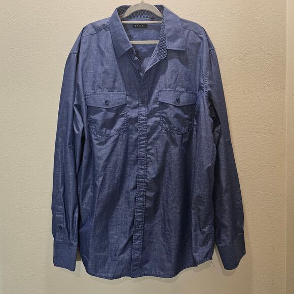 NWOT JACK Men's Long Sleeve Utility Button Down Shirt Size 2X - Picture 1 of 6